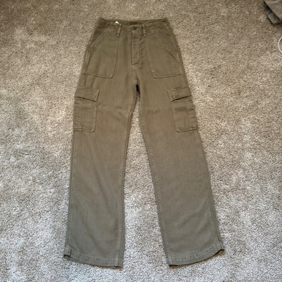 MOTHER Flare & Wide Leg Jeans in Olive - Picture 5 of 10